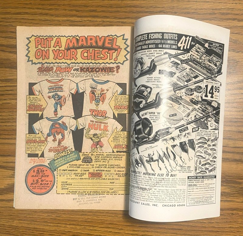 Captain America #187 (8.5 VFN+) Gil Kane Cover, Comic Kingdom Store Stamp (1975)