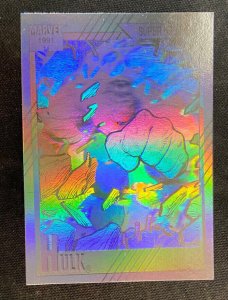 INCREDIBLE HULK HOLOGRAM CARD 1991 IMPEL EX-MT 6