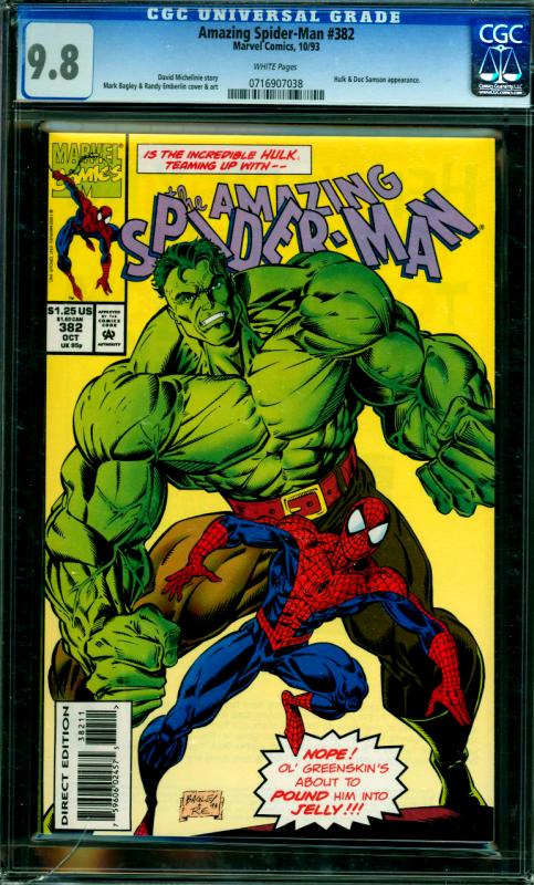 Amazing Spider-Man #382 CGC Graded 9.8 Hulk & Doc Samson App.