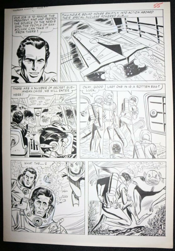 T.H.U.N.D.E.R. Agents #? p.3 - LA - Underwater Action 1965 art by Mike Sekowsky