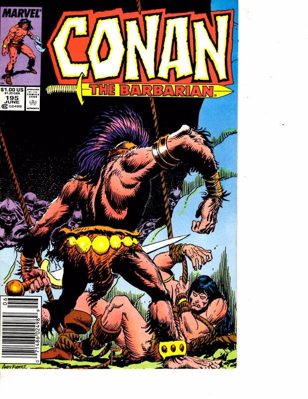 Lot Of 2 Marvel Comic Books Conan Barbarian #195 and Fantastic Four #312 ON3