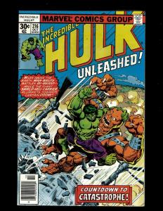 Lot of 10 Incredible Hulk Comics #212 213 214 215 216 217 218 219 220 221 GK18