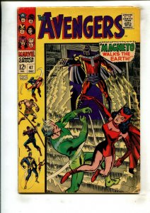 AVENGERS #47 (4.0) MAGNETO, 1ST BLACK KNIGHT!! 1967