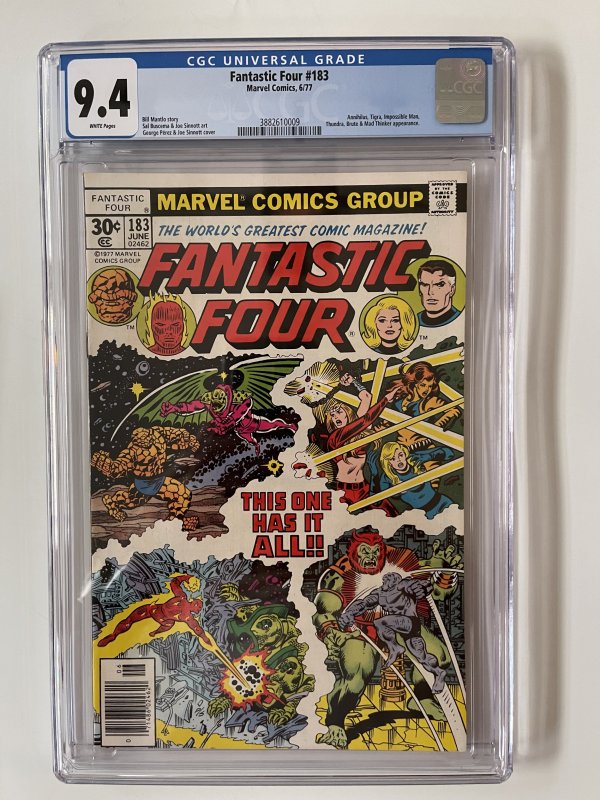 Fantastic Four #183 - CGC 9.4 - Annihilus,Tigra, Impossible Man, Thundra (1977)