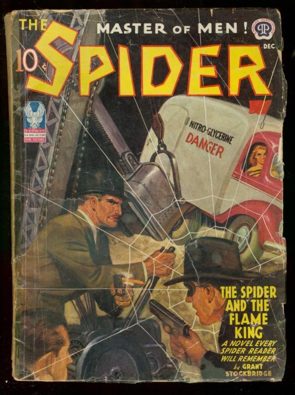 THE SPIDER DEC 1942 FLAME KING STOCKBRIDGE DESOTO COVER VG-