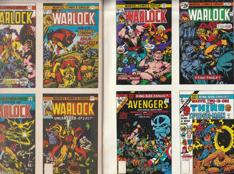 Warlock Special Edition # 6  Thanos, Avengers, Spiderman, The Thing !!