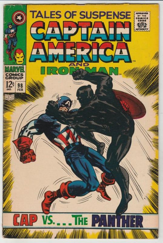 Tales of Suspense #98 (Feb-68) FN/VF Mid-High-Grade Iron Man, Captain America