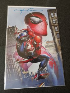 SPIDER-GEDDON #0 VIRGIN VARIANT NYCC EXCLUSIVE COVER SIGNED BY  Clayton Crain