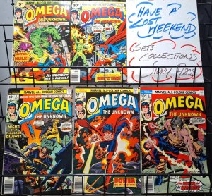 OMEGA THE UNKNOWN   (1976-1977)  2-6 UK Pence edition 5 DIFF Steve Gerber