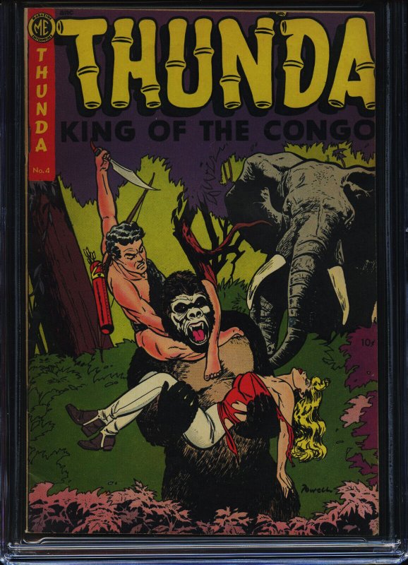 THUNDA #4 (A-1 #78) - CGC-6.0, OW-W - ME - Good Girl Art cover - Golden Age