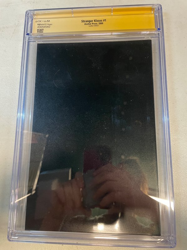 CGC 9.0 Stranger Kisses #1 Leather Edition SIGNED Warren Ellis Avatar Press
