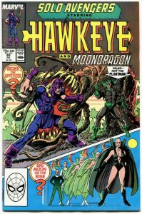 Solo Avengers 20 NM+ 9.6 Hawkeye Moondragon Marvel 1989