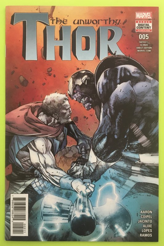 UNWORTHY THOR 5 COIPEL COVER MARVEL 2017