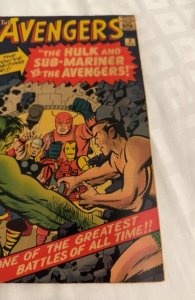 The Avengers #3  (1964) Hulk/Namor vs the avengers see description