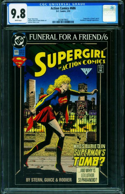 ACTION #686 CGC 9.8 Supergirl-2020819003