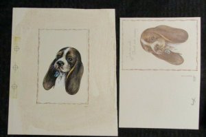 BIRTHDAY Beautiful Puppy Dog Portrait 7.5x9 Greeting Card Art #8890 w/ 1 Card