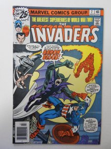 The Invaders #7 VG+ Cond cover and 1st wrap detached bottom staple MVS intact