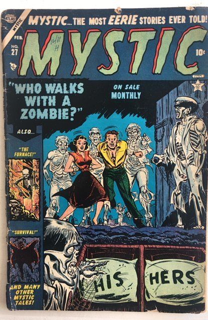 Mystic 27, bottom staple precarious! Zombie,sea monsters&mo!glossy cover!C my 23