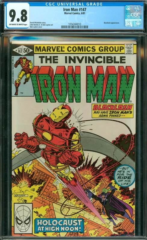 Iron Man #147 CGC Graded 9.8 Blacklash appearance