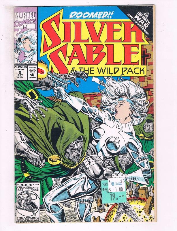 Silver Sable & The Wild Pack #5 VF Marvel Comics Comic Book DE16