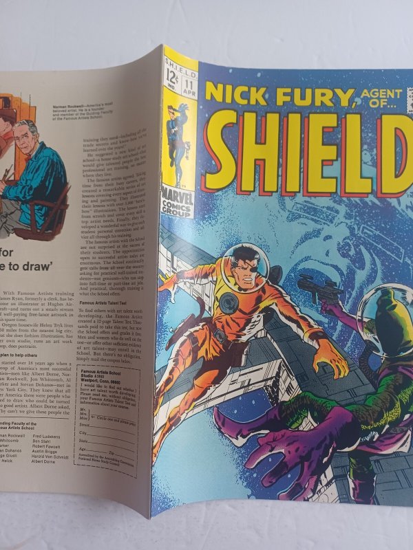 Nick Fury, Agent of SHIELD #11 - Barry Windsor-Smith space cover - 1969 - (-VF)