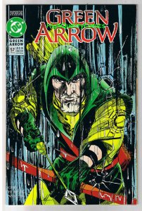 GREEN ARROW #57, NM, Mike Grell, Not a Drop to Drink, 1988, more GA in store