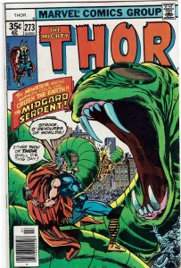 Thor #273 (1966 v1) 1st Roger Red Norvell Midgard Serpent VF+