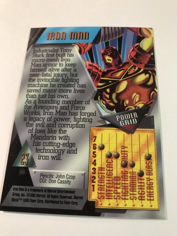 IRON MAN #23 card : Marvel Metal 1995 Fleer Chromium; NM/M X-men Avengers, base