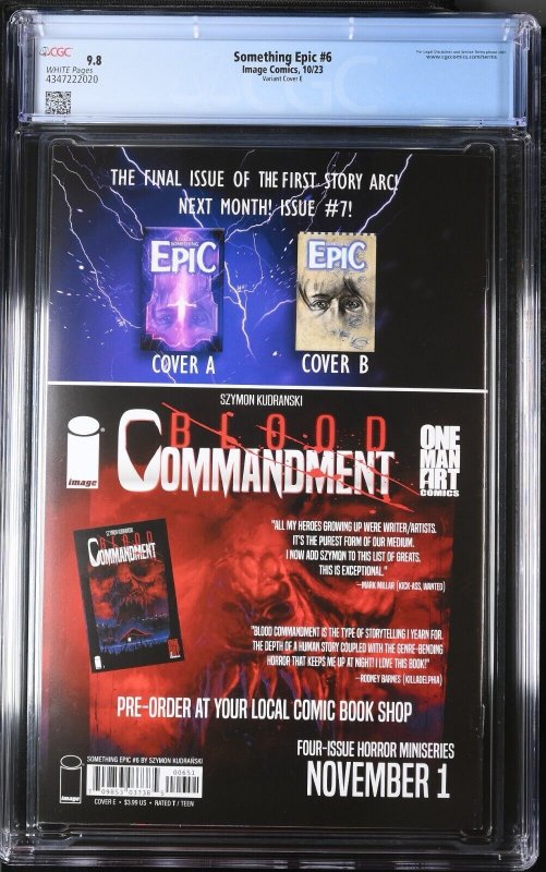 Something Epic #6 CGC 9.8 Walking Dead 20th Anniversary Negan Cover E Image 2023