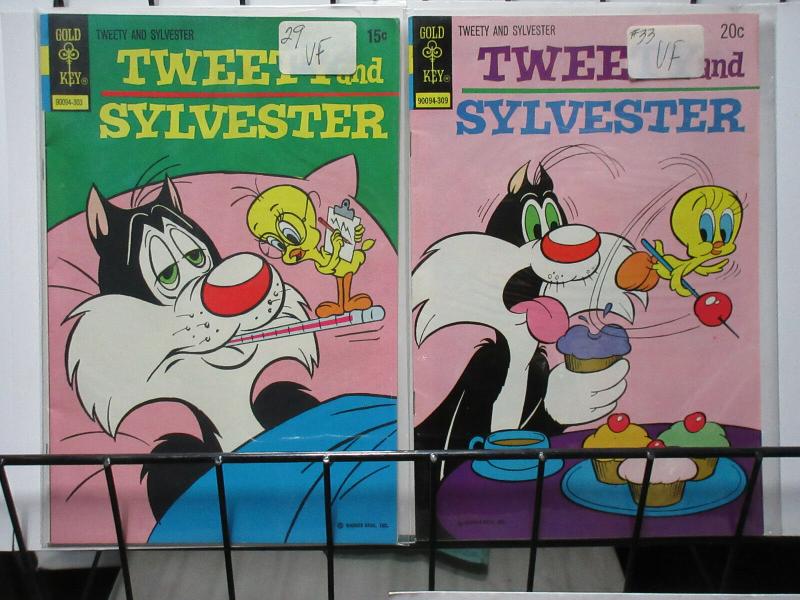 Tweety and Sylvester (Gold Key) #29, 33 Looney Tunes High Grade VF!