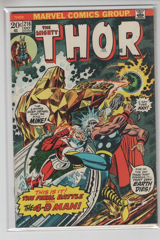 THOR (1966 MARVEL) #216 VG/FN A15035