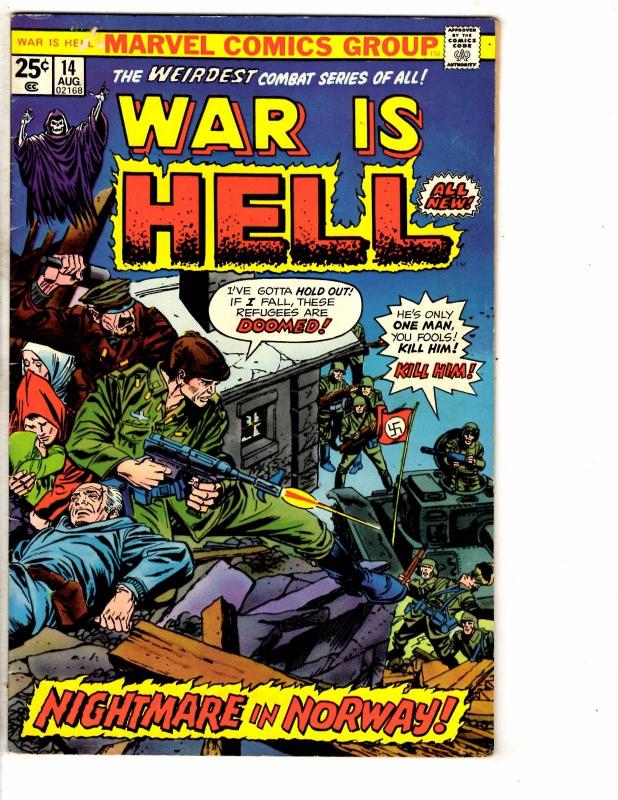 War Is Hell # 14 FN Marvel Comic Book Death Army Navy Marines Air Force J224