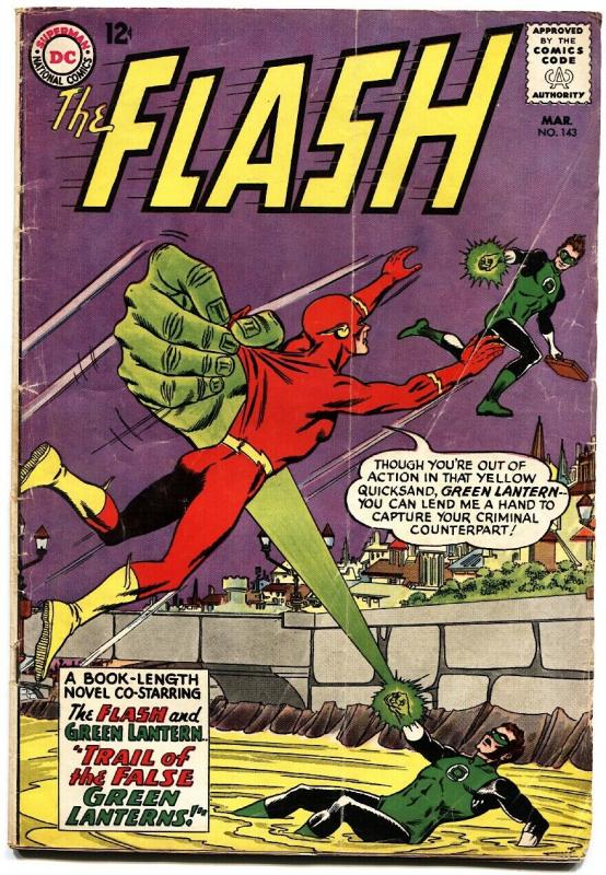 THE FLASH  #143-1963-DC-GREEN LANTERN