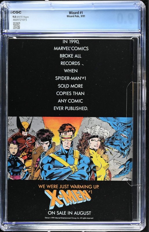 Wizard (1991) #1 - CGC 9.0 - 1st Wizard price guide - McFarlane cover