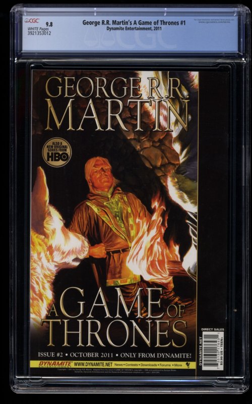 Game of Thrones (2011) #1 CGC NM/M 9.8 White Pages George R.R. Martin!