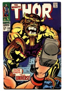 THOR #155 comic book-JACK KIRBY-MARVEL FN 