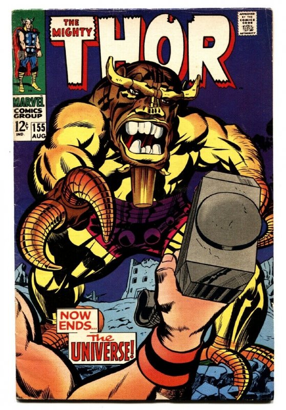 THOR #155 comic book-JACK KIRBY-MARVEL FN