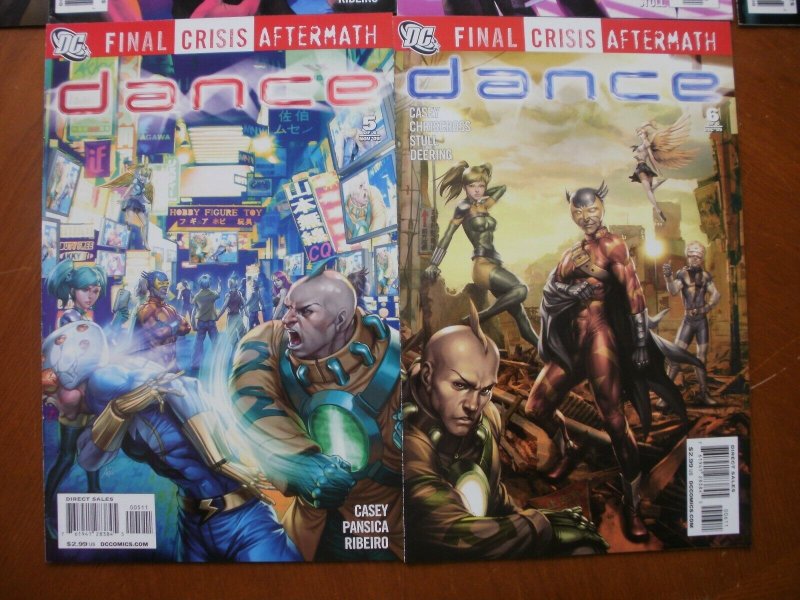 6 DC FINAL CRISIS AFTERMATH: DANCE Comic #1 2 3 4 5 6 (2009)(Casey) Complete Set