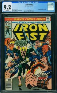 IRON FIST #9, CGC 9.2 NM-