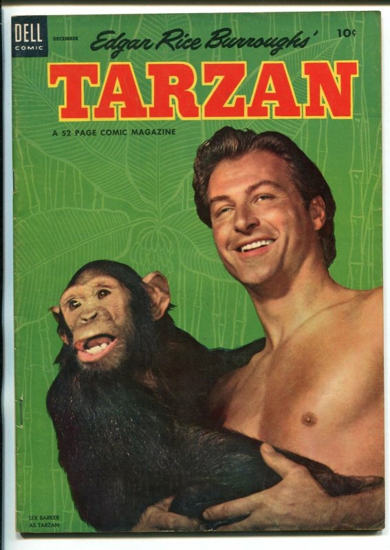 TARZAN #51 -1953-DELL-BURROUGHS-MARSH-LEX BARKER PHOTO COVER-fn