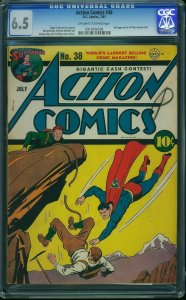 Action Comics #38 (1941) CGC 6.5 FN+