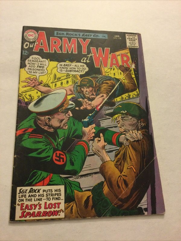 Our Army At War 138 Vg Very Good 4.0 DC Comics 