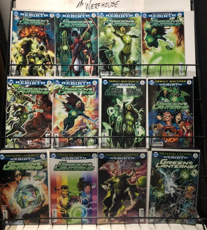 GREEN LANTERNS  (2016)   1-35 plus another brick in the REBIRTH wall   37  diff