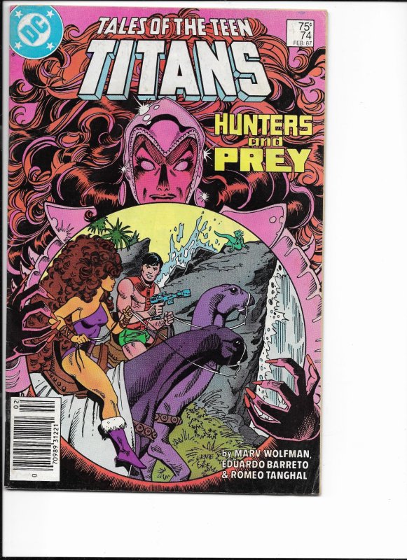 Tales of the Teen Titans #74 Newsstand Edition (1987)