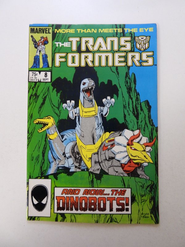 The Transformers #8 (1985) 1st appearance of Dinobots VF condition