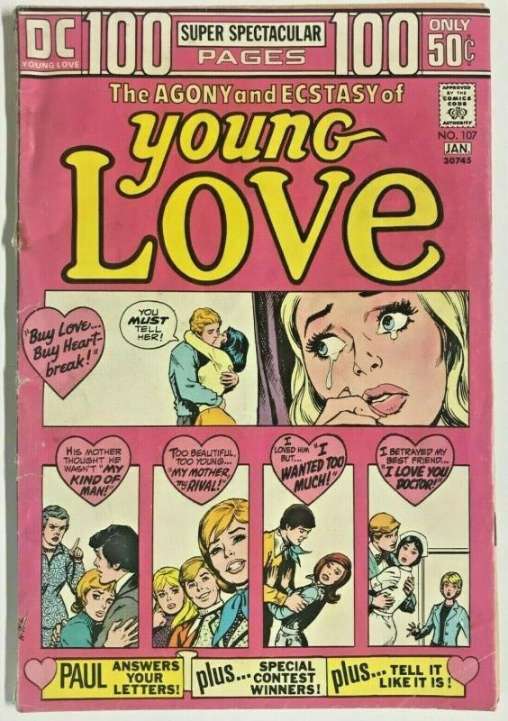 YOUNG LOVE#107 GD/VG 1974 GIANT 100 PAGES DC BRONZE AGE COMICS