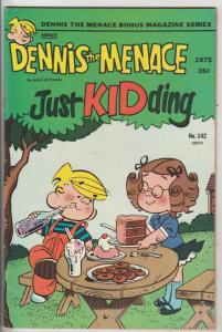 Dennis the Menace Bonus Magazine Series #142 (Jan-75) VF/NM High-Grade Dennis