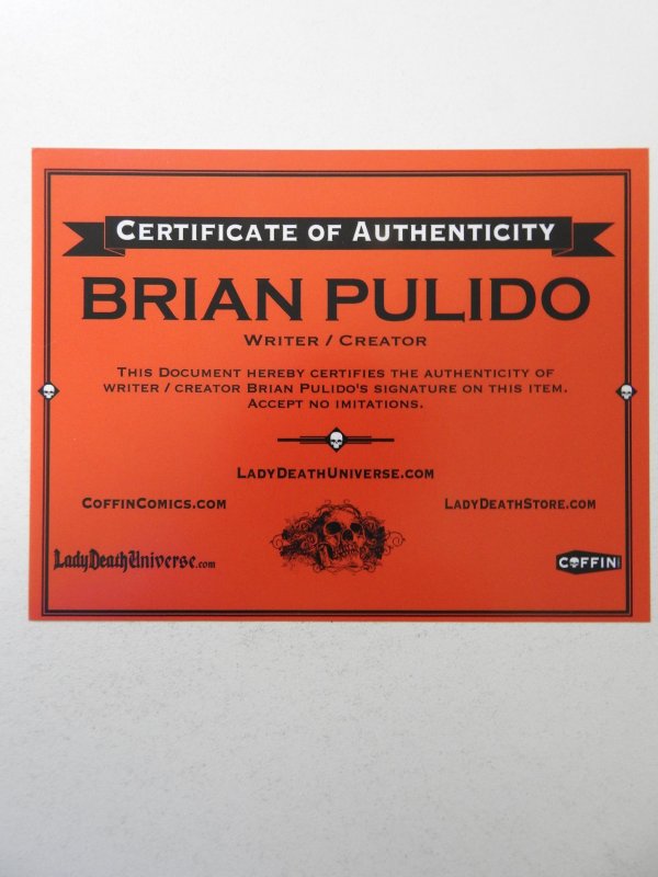 Lady Death Moments #1 Naughty Fire Edition NM Condition! Signed W/ COA!