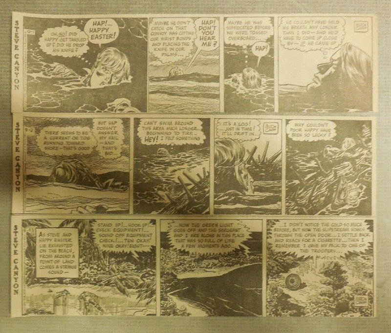 (275) Steve Canyon Dailies by Milton Caniff  1-10,12,1948  2.5 x 7.5 inches