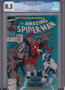 The Amazing Spider-Man #344 CGC 8.5 WHITE PAGES (1991) NEW SLAB